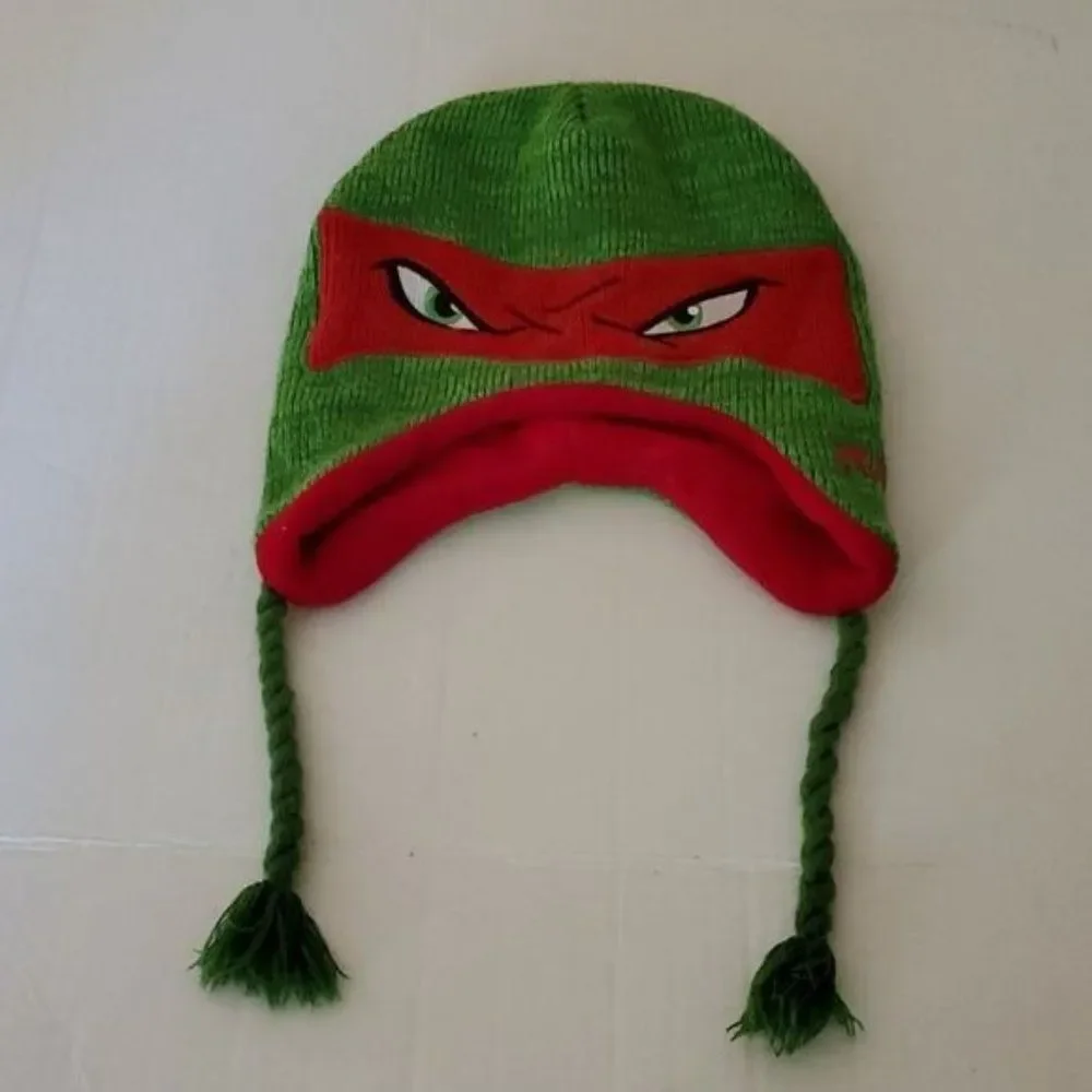 Teenage Mutant Ninja Turtles Hat Winter Snow Raphael Red Green Kids Youth